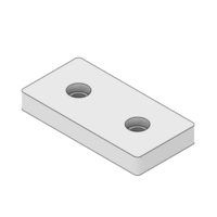 MODULAR SOLUTIONS MOUNTING PLATE 45 X 90 NO CENTER HOLE